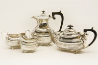 Lot 197A - A four piece silver tea service