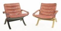 Lot 519 - Two Danish folding armchairs