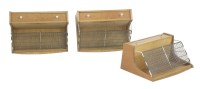 Lot 609 - Three Danish wall-mounted teak bedside tables