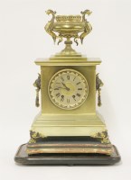 Lot 434 - A French gilt bronze mantel clock