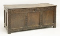 Lot 626 - An 18th century oak coffer