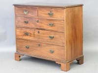Lot 619 - A George lll mahogany chest of two short over three long drawers