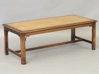 Lot 643 - A mahogany long john coffee table