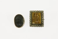 Lot 121 - A late Victorian silver carved tiger's eye cameo of a soldier