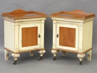 Lot 618 - A matching pair of bedside cabinets