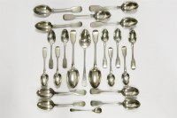 Lot 147 - A collection of Georgian/Victorian and later hallmarked silver flatware