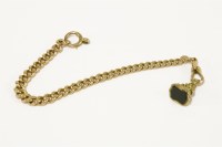 Lot 126 - A 9ct gold graduated curb link bracelet