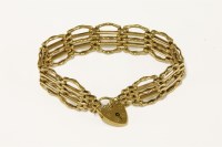 Lot 96 - A gold five row gate link bracelet
23.05g