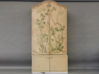 Lot 635 - A painted armoire on later base