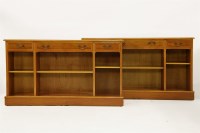 Lot 652 - A pair of Bevan and Funnell yew wood dwarf bookcases