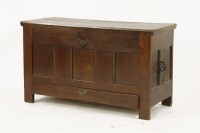 Lot 526 - An 18th century oak mule chest