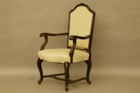Lot 641 - A French walnut elbow chair