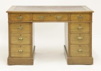 Lot 636 - An Edwardian walnut desk