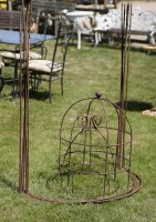 Lot 1061 - Two wrought iron garden wirework domes