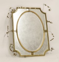 Lot 551 - A Venetian mirror the shaped plate with gilt frame