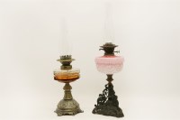 Lot 329 - Two oil lamps