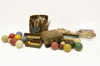Lot 191 - A collection of antique bone and other bobbins and spillikins