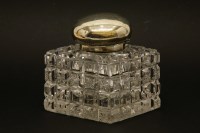 Lot 211 - A Victorian silver mounted inkwell