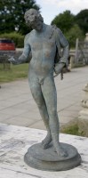 Lot 1104 - A Verdigris bronzed figure of Narcissus