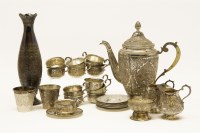 Lot 192 - A Persian silver coffee set