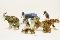 Lot 346 - A quantity of Royal Dux porcelain animals