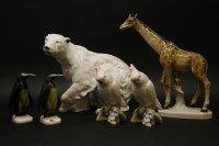 Lot 332 - A quantity of Royal Dux porcelain animals