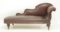 Lot 580 - A Victorian mahogany chaise longue
