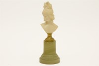 Lot 220 - A carved European ivory bust of a lady