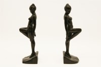Lot 389 - Two Spelter figures of naked girls