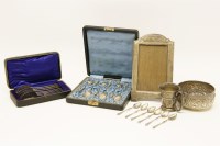 Lot 169 - A cased set of six continental silver gilt teaspoons