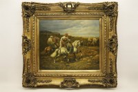 Lot 495 - A modern gilt framed painting