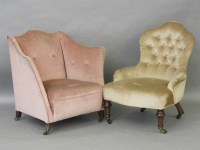 Lot 561 - Two Edwardian armchairs