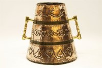 Lot 258 - A copper and brass-bound planter