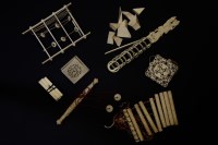 Lot 182 - A collection of Chinese ivory games and puzzles