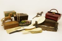 Lot 368 - A collection of ivory dressing table items