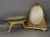 Lot 567 - A gilt and painted toilet mirror