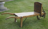 Lot 1079 - A vintage wooden barrow