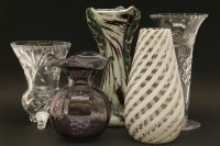 Lot 390 - A Venetian end of the day glass vase