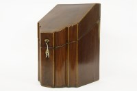 Lot 436 - A George III inlaid mahogany knife box