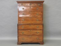Lot 510 - A George III mahogany chest on chest