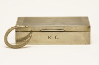 Lot 198 - A silver hallmarked cigarette box with milled decoration