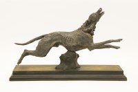 Lot 385 - A cast metal model of leaping setter