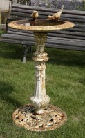 Lot 1066 - A cast iron bird bath