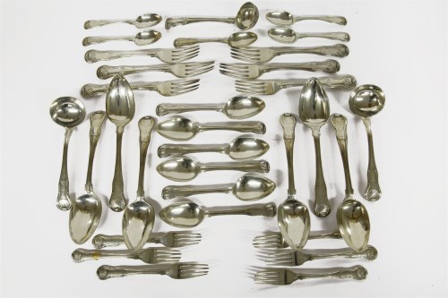 Lot 155 - A collection of George III silver flatware