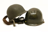 Lot 313 - Two American GI's helmets