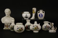Lot 229 - Ten pieces of Nelson related crested ware by Goss