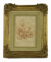 Lot 568 - After Francois Boucher
YOUNG LOVERS IN A WOOD
Indistinctly inscribed