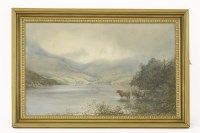 Lot 436 - W J Wadham
HIGHLAND CATTLE AT THE EDGE OF A LOCH
Signed l.r.