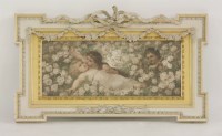 Lot 483 - A painted and gilt gesso picture frame