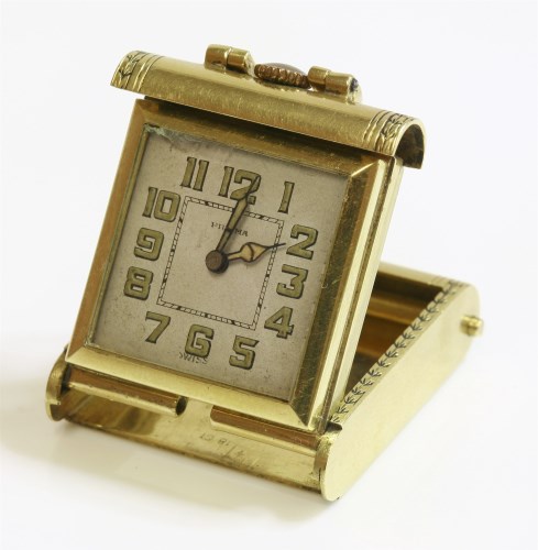 Lot 43 - An Art Deco gold purse watch
